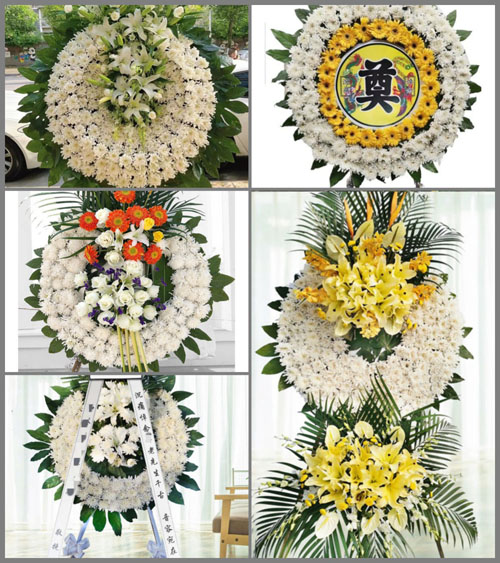 浙江省丽水青田县海溪乡花圈速递